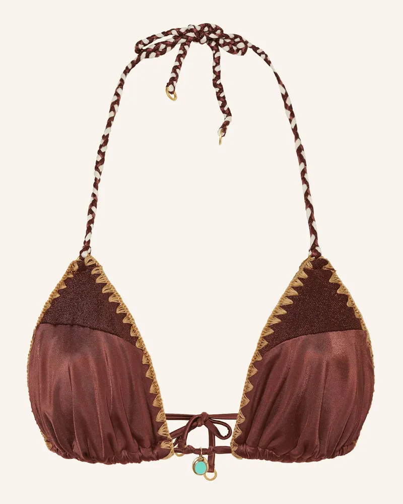 Banana Moon Triangel-Bikini-Top NAZCA BOSCO Braun