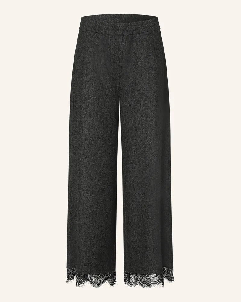 Cambio 7/8-Hose Aveline Mit Spitze grau Dunkelgrau