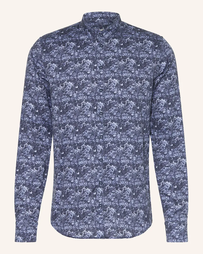 Q1 Hemd Regular Fit mit Stehkragen Dunkelblau