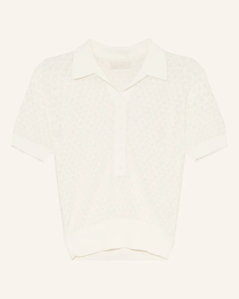 Faithfull The Brand Strick-Poloshirt Lenna weiss Creme