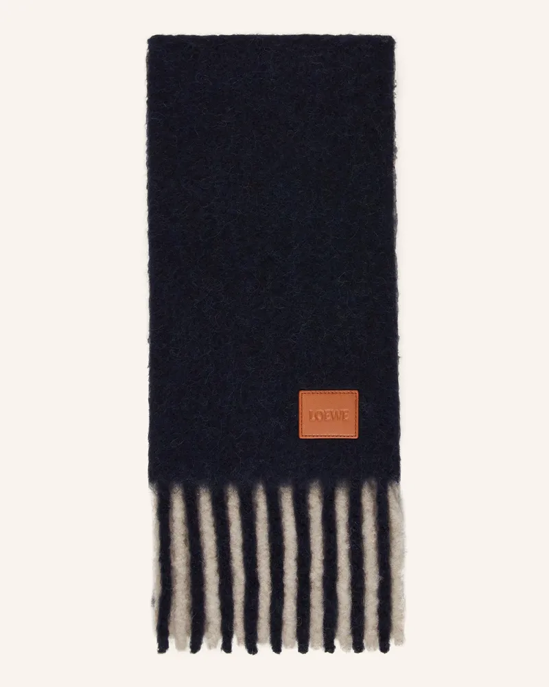 Loewe Schal mit Alpaka Dunkelblau