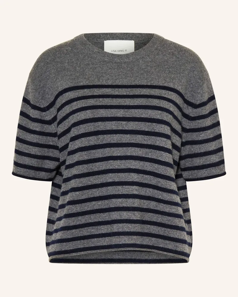 Lisa Yang Strickshirt aus Cashmere Dunkelgrau