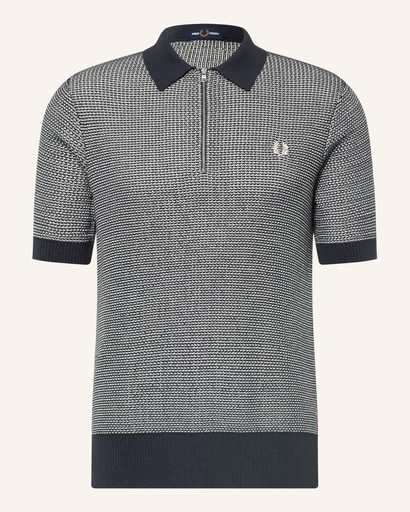 Fred Perry Strick-Poloshirt blau Dunkelblau