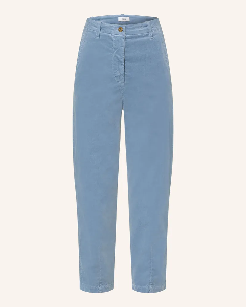 cinque 7/8-Hose CISLYA aus Samt Hellblau