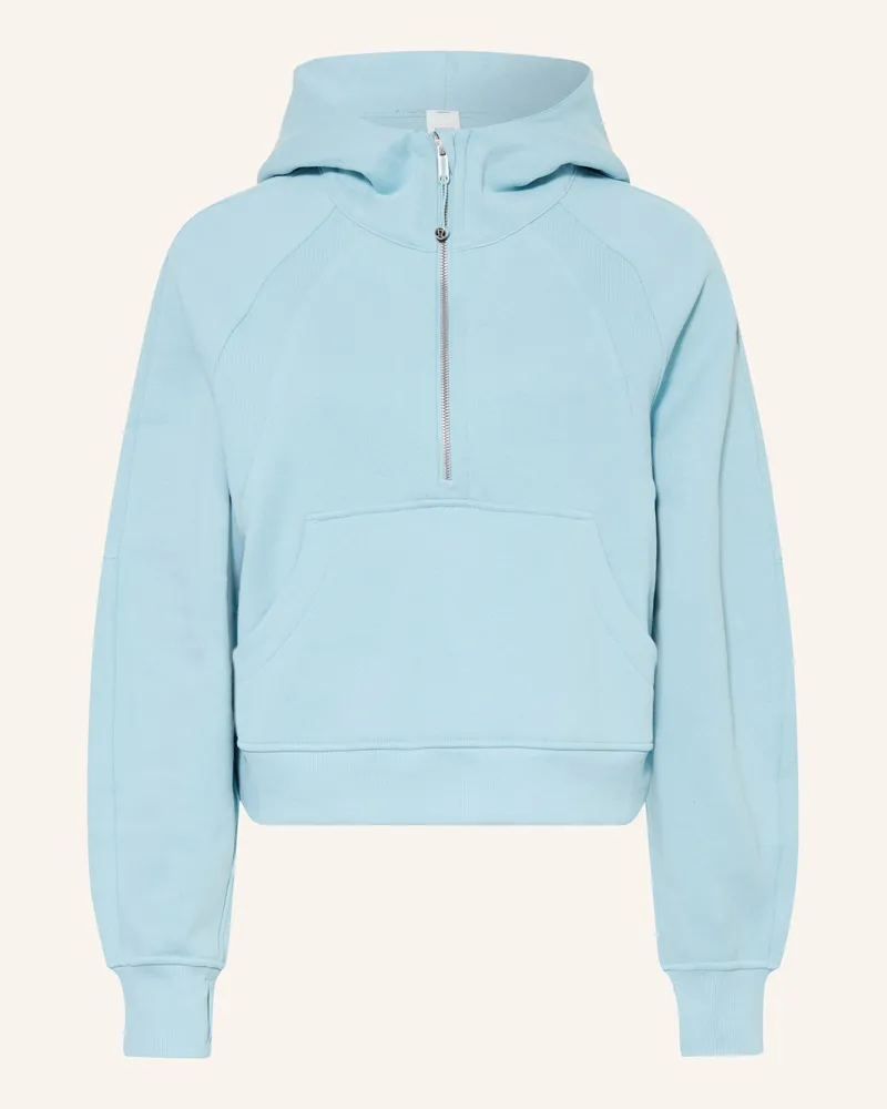 LULULEMON Hoodie Scuba Oversized Half Zip blau Türkis