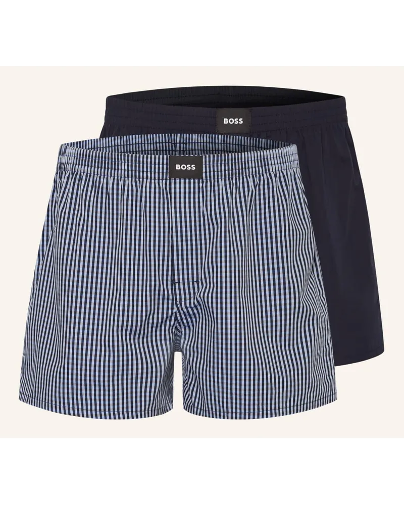 HUGO BOSS 2er-Pack Boxershorts Blau