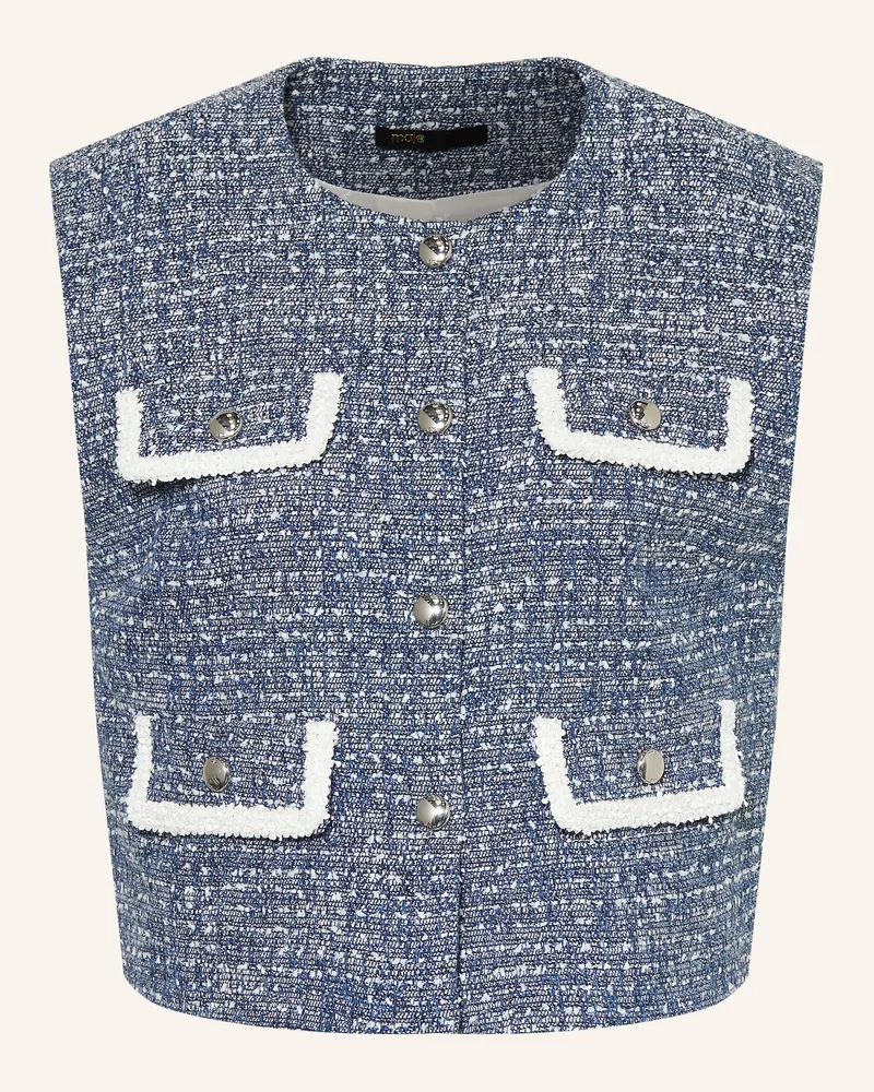 Maje Bouclé-Weste Blau