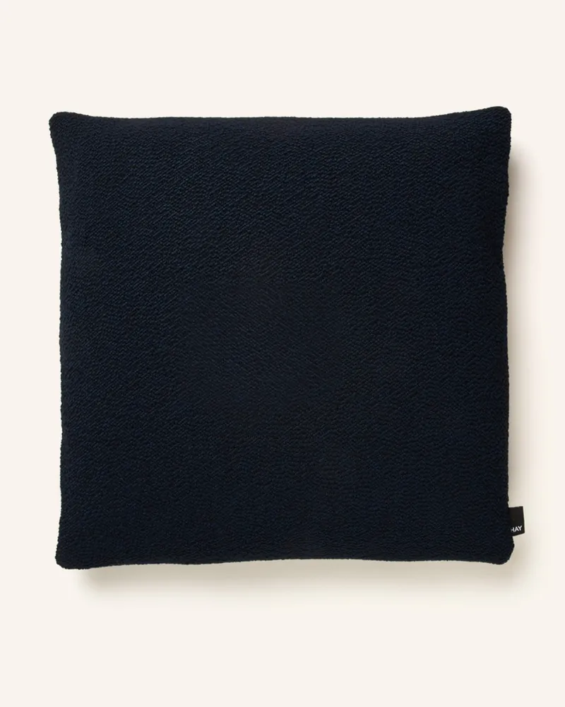 Hay Dekokissen Texture Mit Federfüllung blau Dunkelblau