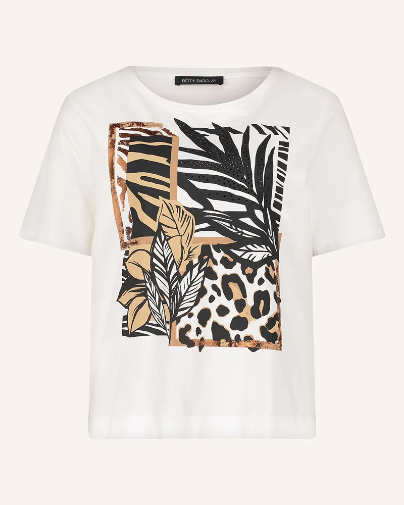 Betty Barclay T-Shirt mit Schmucksteinen Creme