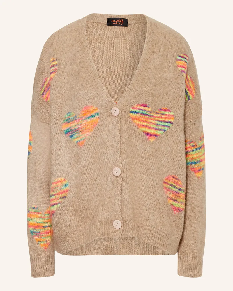 Miss Goodlife Strickjacke Mit Alpaka beige Hellbraun