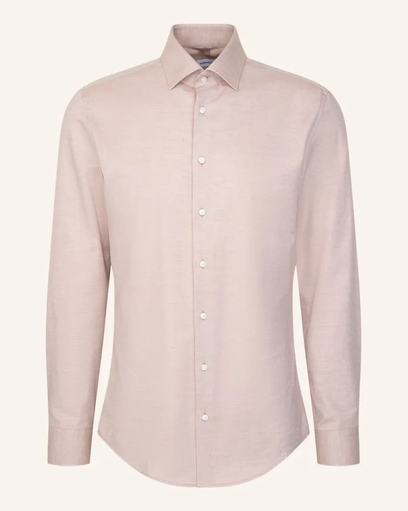 Seidensticker Flanellhemd Slim Fit Beige