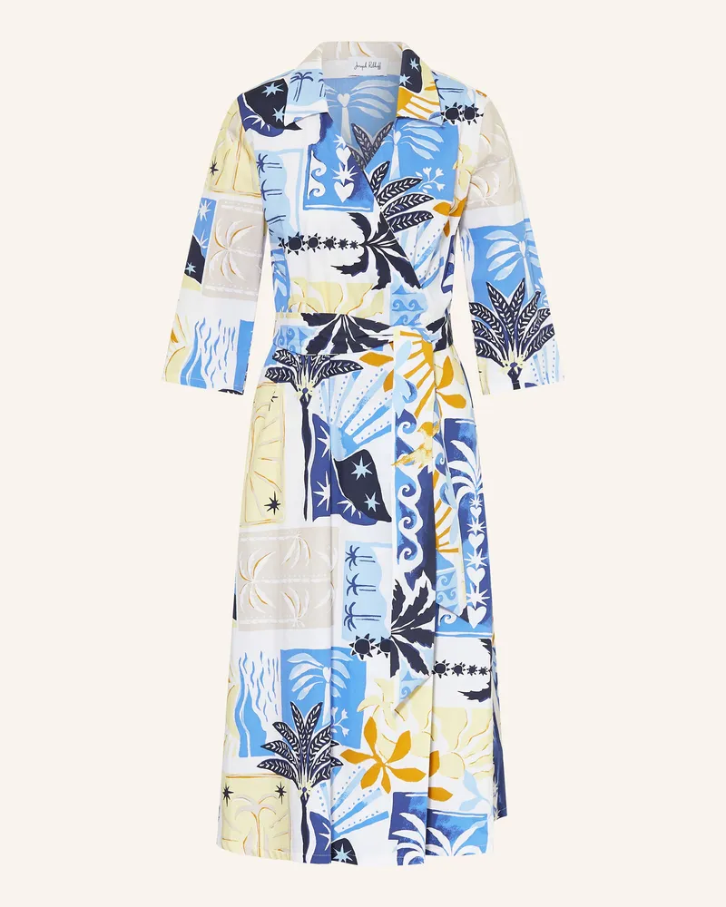 Joseph Ribkoff Wickelkleid Mit 3/4-Arm weiss Blau