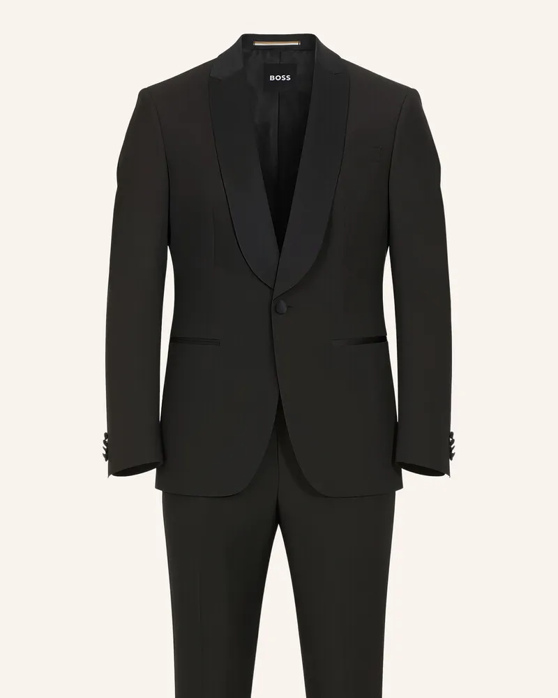 HUGO BOSS Business Anzug H-HUGE-2PCS-TUXS-254 Slim Fit Dunkelbraun