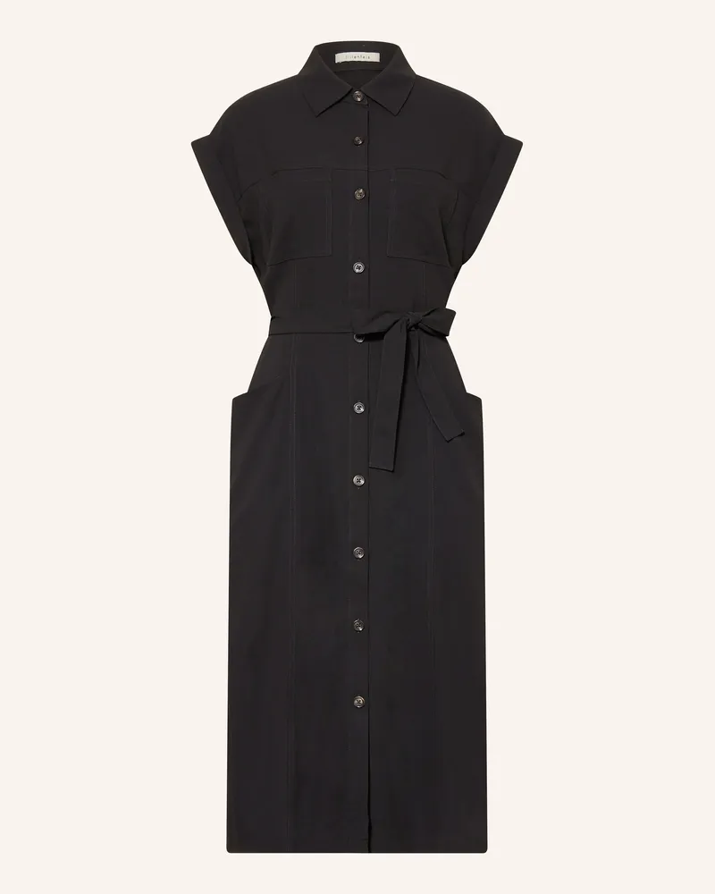 lilienfels Hemdblusenkleid Schwarz
