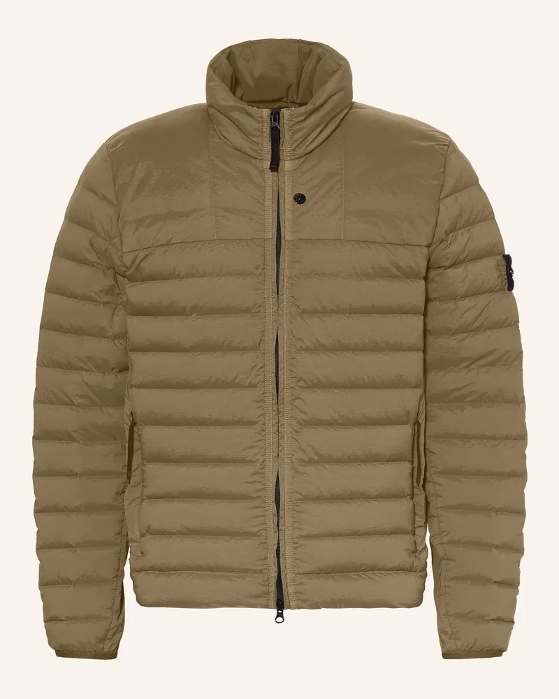 Stone Island Lightweight-Daunenjacke gruen Oliv