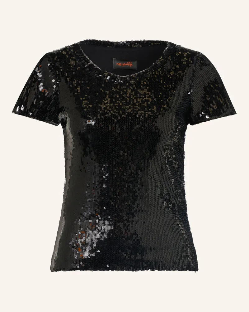 Miss Goodlife T-Shirt Glamour Glow Mit Pailletten schwarz Schwarz