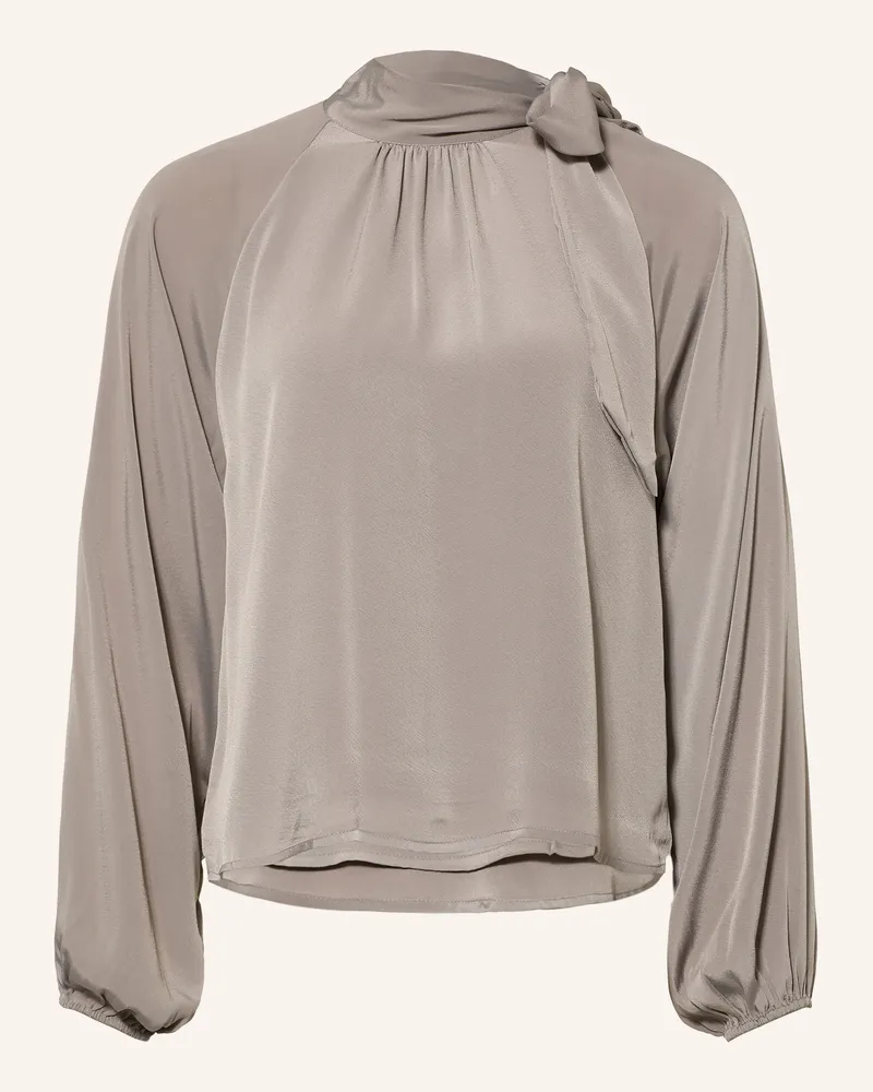 Neo Noir Schluppenbluse Saline Aus Satin grau Taupe