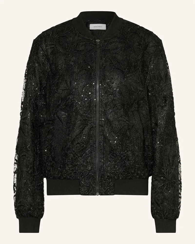 Darling Harbour Blouson aus Spitze mit Pailletten Schwarz