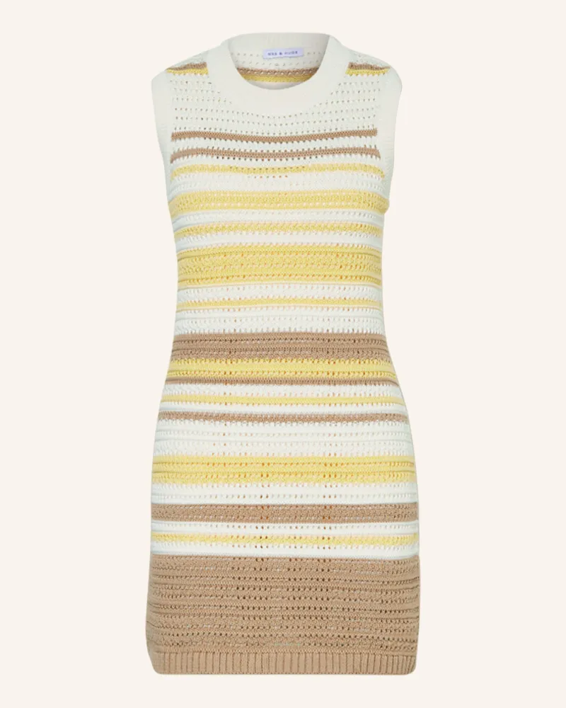 Mrs & HUGS Strickkleid beige Gelb