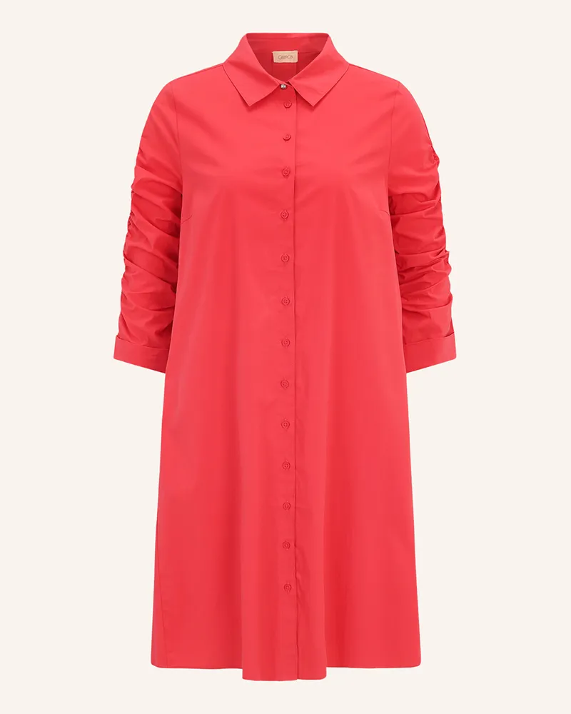 Cartoon Hemdblusenkleid mit 3/4-Arm Rot