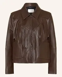 Dorothee Schumacher Lederjacke SLEEK STATEMENT JACKET Braun