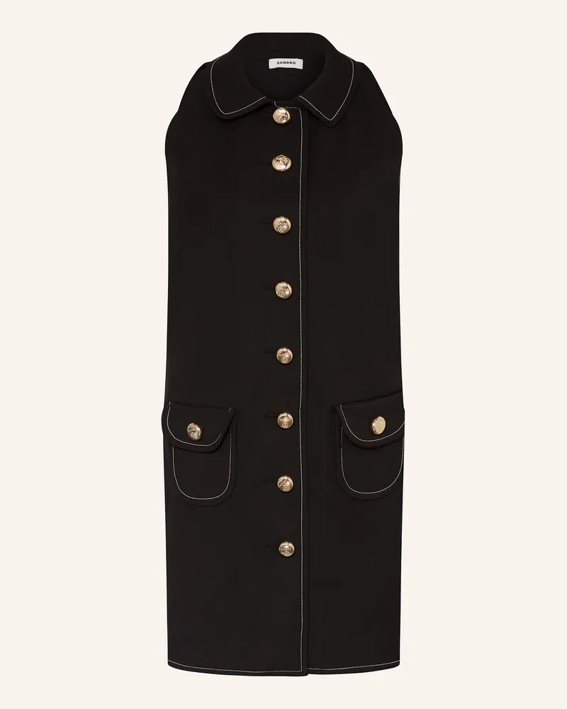Sandro Hemdblusenkleid Schwarz