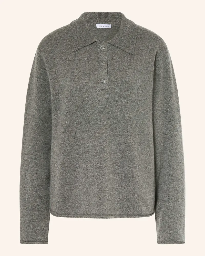 Mrs & HUGS Pullover mit Cashmere Grau