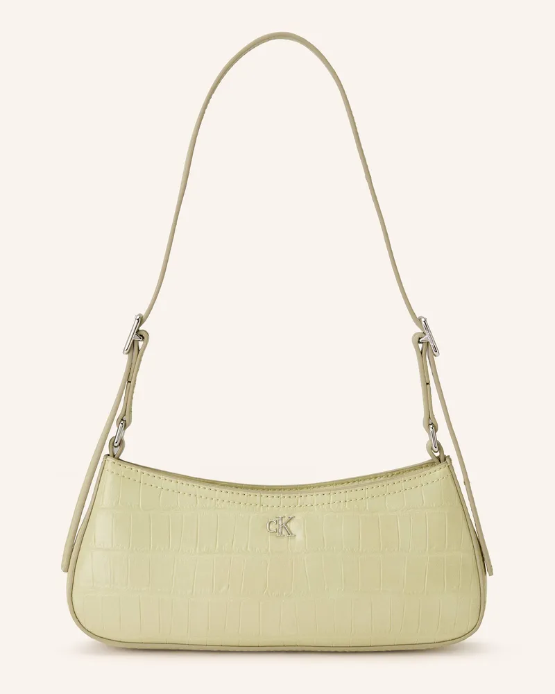 Calvin Klein Schultertasche SMALL Hellgrün