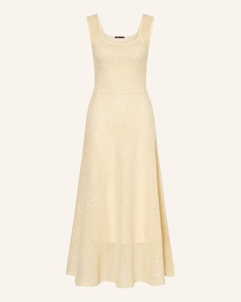 Maje Strickkleid Mit Pailletten Und Glitzergarn gelb Hellgelb