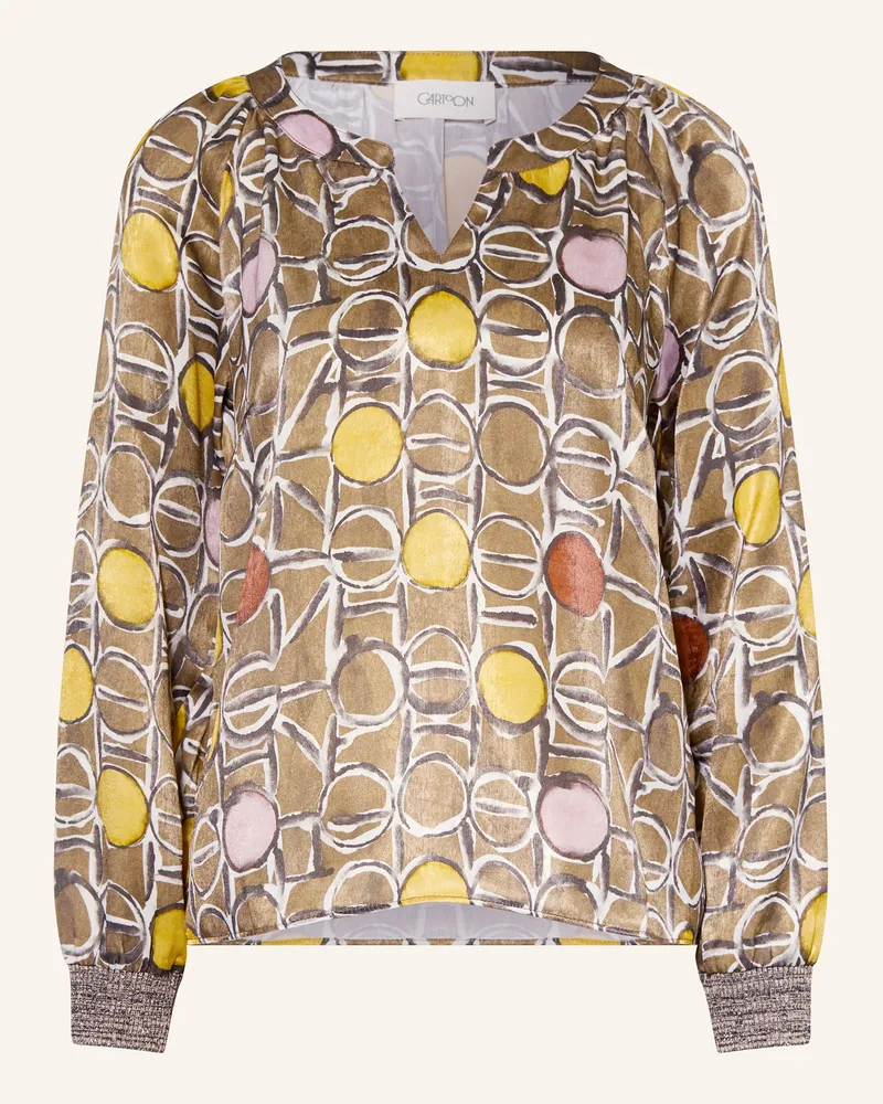 Cartoon Blusenshirt Dunkelbraun