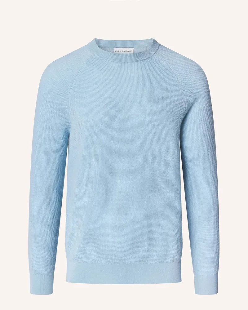 KIEFERMANN Pullover Horold Aus Merino blau Hellblau