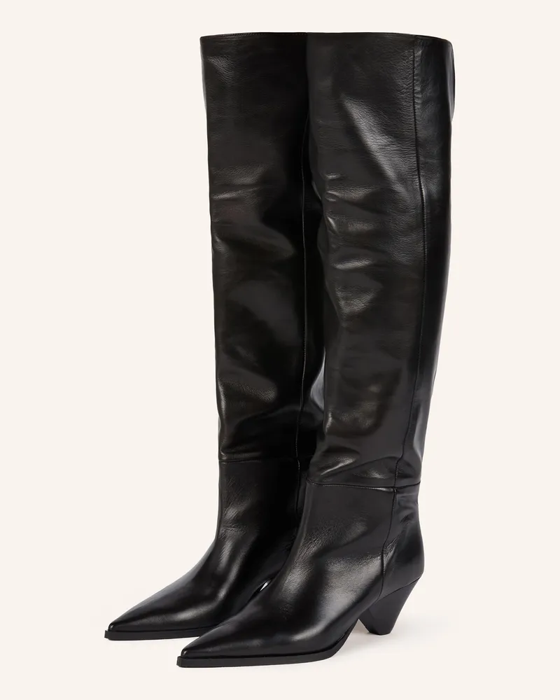 Thea Mika Overknee-Stiefel Schwarz