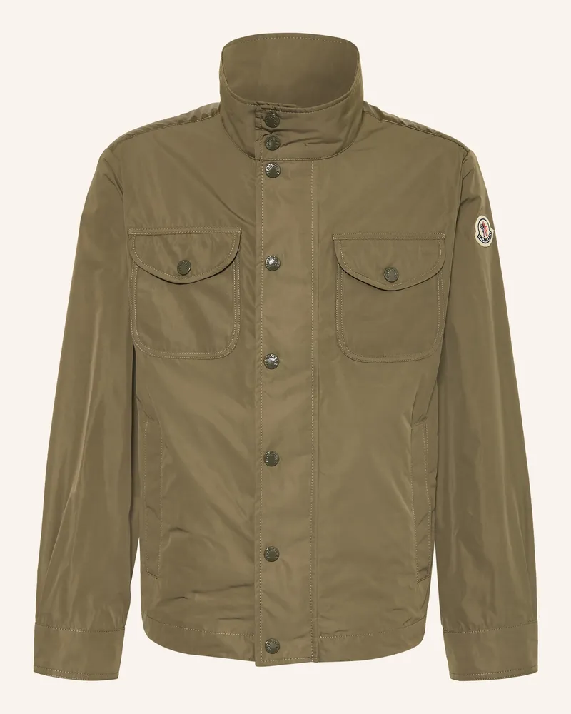 Moncler Regenjacke im Materialmix Khaki