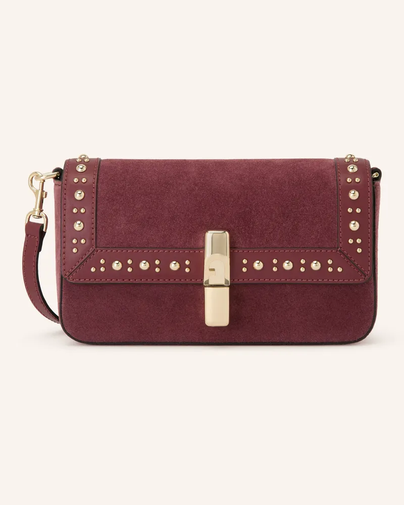 Furla Umhängetasche Iride Small Mit Nieten rot Dunkelrot