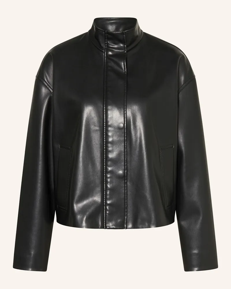 MARC AUREL Jacke in Lederoptik Schwarz