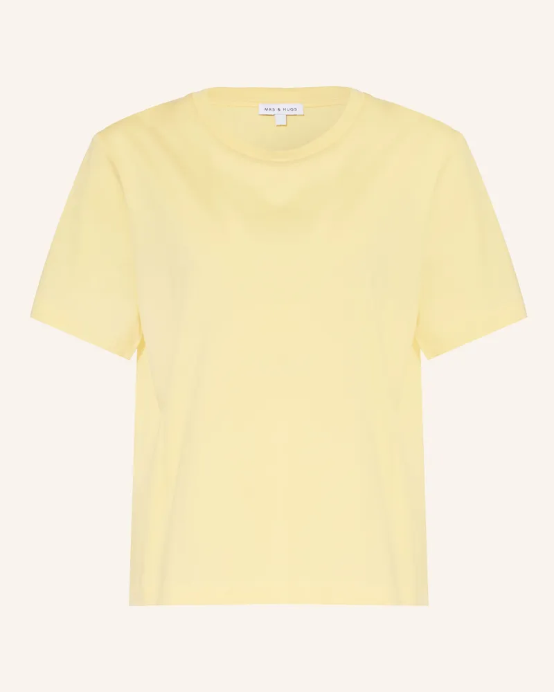 Mrs & HUGS T-Shirt gelb Gelb