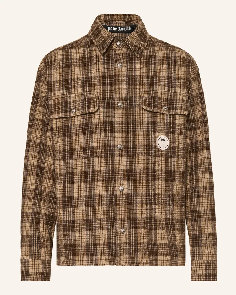 Palm Angels Overshirt braun Hellbraun