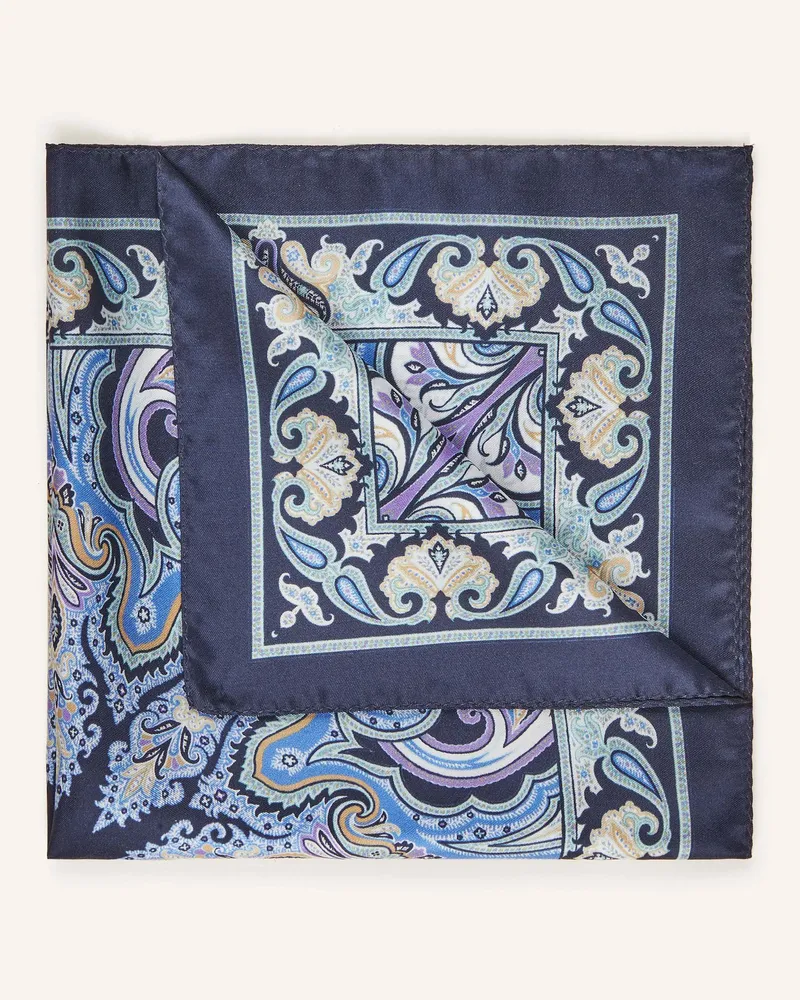 Etro Einstecktuch aus Seide Dunkelblau