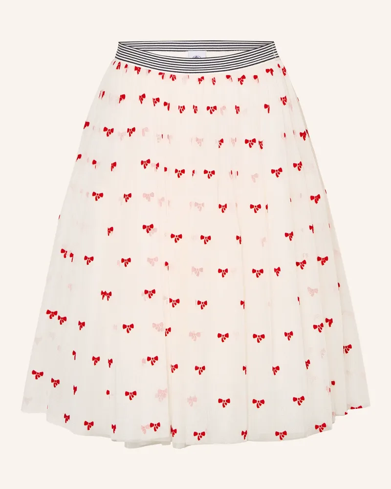 Petit Bateau Tüllrock rot Weiss
