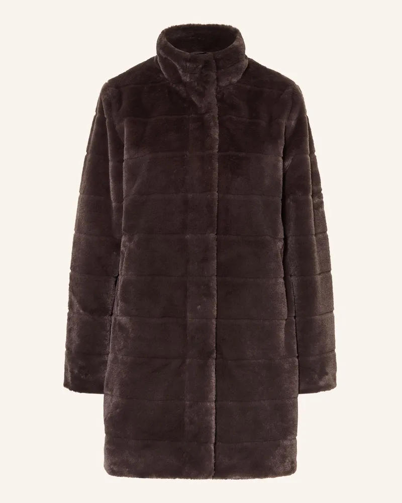 monari Kunstpelz-Mantel braun Dunkelbraun