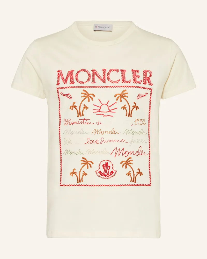 Moncler T-Shirt weiss Ecru