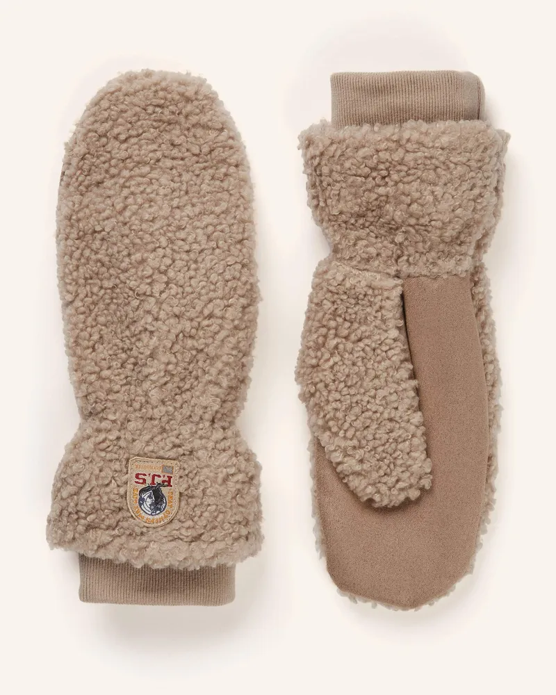 Parajumpers Fäustlinge POWER mit Teddyfell Beige