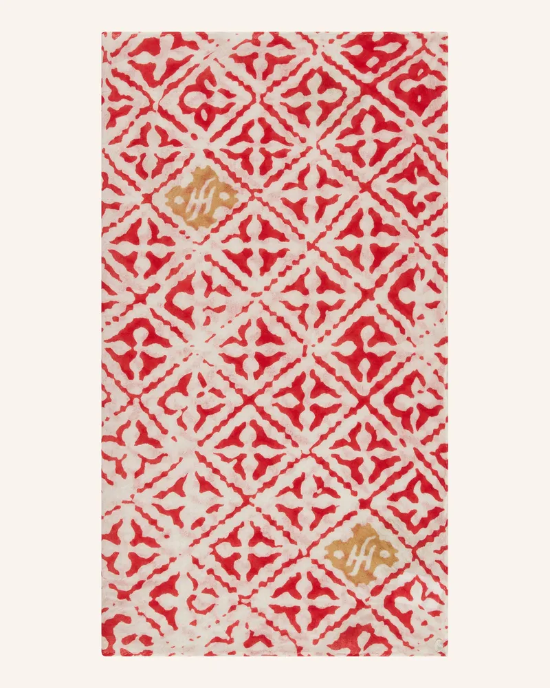 Friendly Hunting Cashmere-Tuch rot Weiss