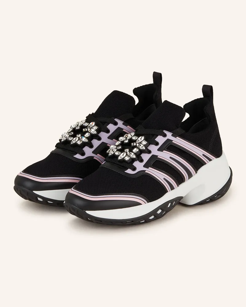 Roger Vivier Sneaker VIV' RUN mit Schmucksteinen Schwarz