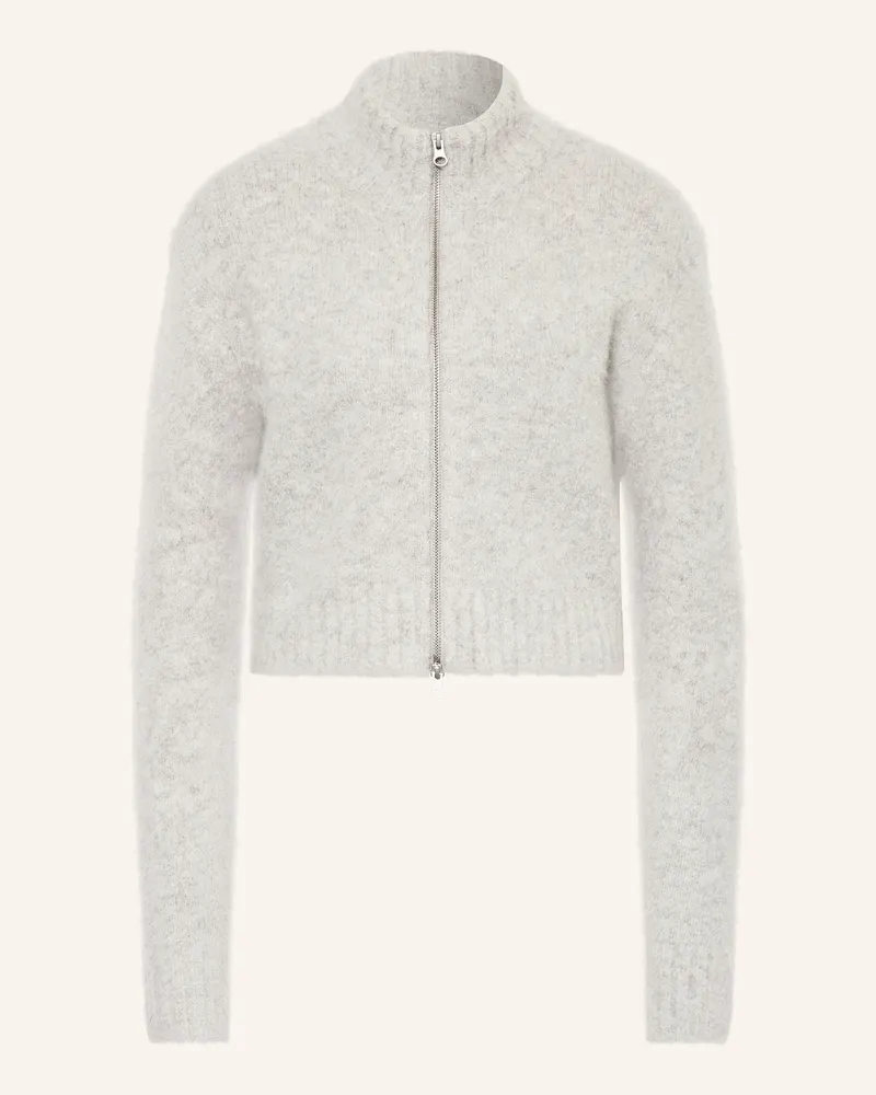 Samsøe & Samsøe Strickjacke Sajeanne Mit Alpaka grau Hellgrau