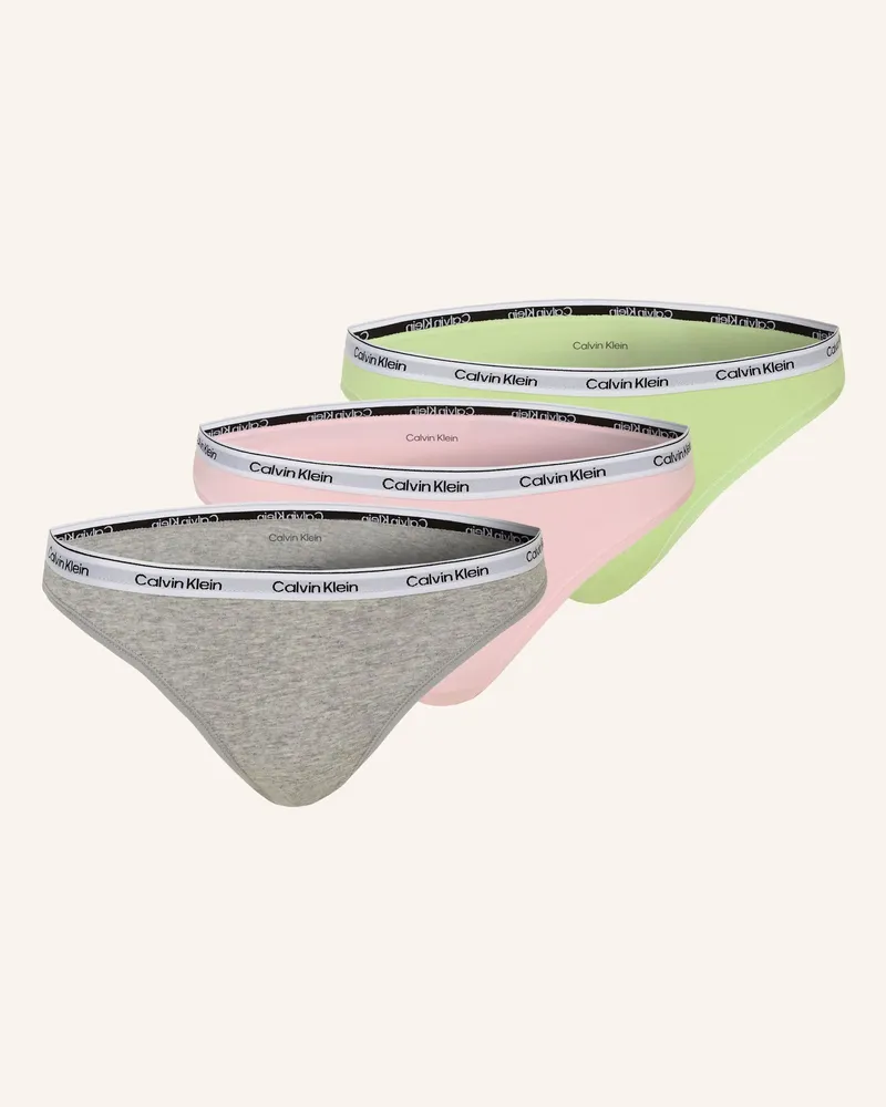 Calvin Klein 3er-Pack Slips MODERN LOGO Hellgrün
