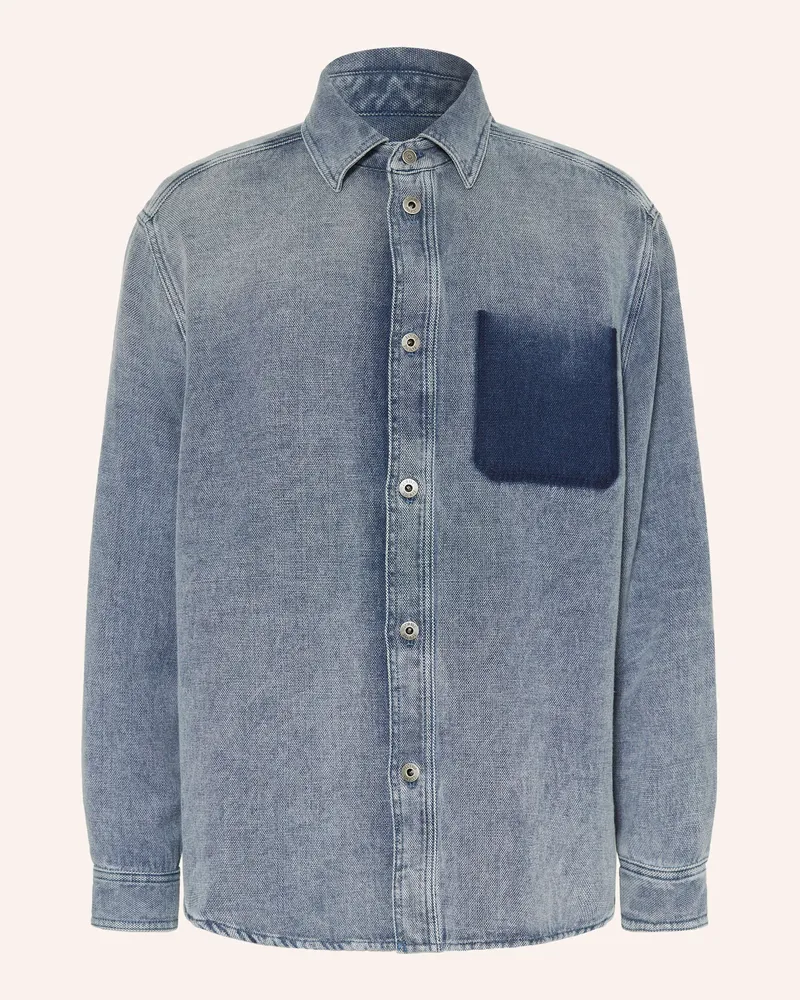 Loewe Hemd Comfort Fit In Jeansoptik blau Blaugrau