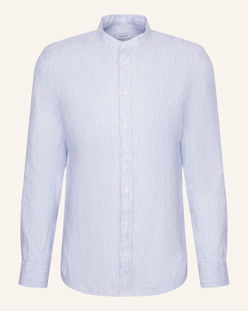Seidensticker Leinenhemd Slim Fit blau Blau