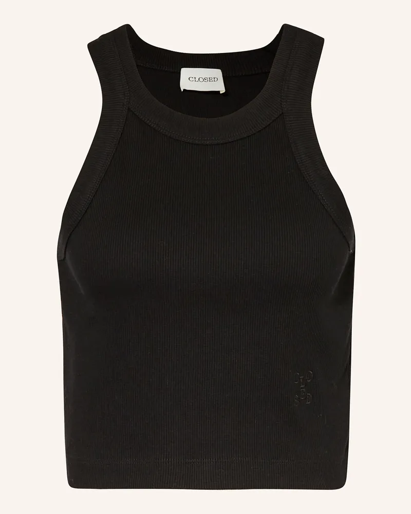 Closed Cropped-Top schwarz Schwarz