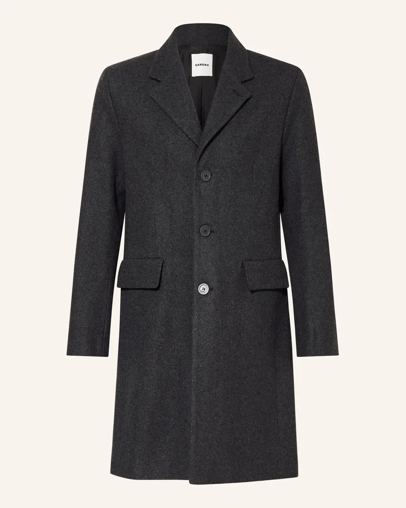 Sandro Wollmantel grau Dunkelgrau